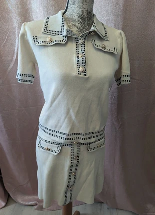 Dupe Maje Vintage : Ensemble Maille Ivoire Preppy-Chic, marque: Vintage Dressing, état: Très bon état, taille: S / 36 / 8, 12,00 €, 13,30 € Protection acheteurs incluse