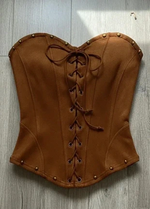 Haut Gothique et Western marron Y2K, marke: Western, zustand: Sehr gut, größe: S / 36 / 8, 24,90 €, 26,85 € inklusive Vinted-Käuferschutz