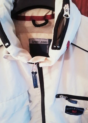 Giubbotto smanicato unisex tessuto impermeabile con cappuccio interno colletto tg XL, marca: Green Leaves, estado: Muito bom, tamanho: XL / 42 / 14, €14.00, €15.40 inclui Proteção do Comprador