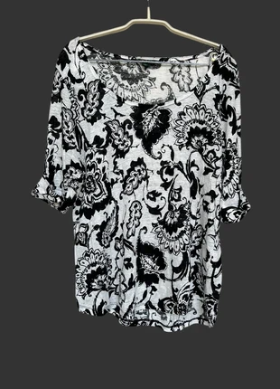 Lauren Ralph Lauren Top Maat L Zwart Wit Bloemenprint Paisley Linnen, merk: Ralph Lauren, staat: Goed, maat: L / 40 / 12, € 20,00, € 21,70 inclusief Kopersbescherming