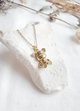 Collier pendentif nounours en acier inoxydable doré, marque: Tendance, état: Très bon état, 13,00 €, 14,35 € Protection acheteurs (Pro) incluse