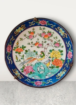 grande assiette murale chinoise 32 cm – famille-rose, oiseaux & pivoines (jingdezhen, république), marque: Collection, état: Très bon état, 79,00 €, 83,65 € Protection acheteurs (Pro) incluse