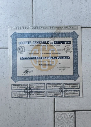 Action Société Générale des Graphites, état: Bon état, 3,00 €, 3,85 € Protection acheteurs incluse