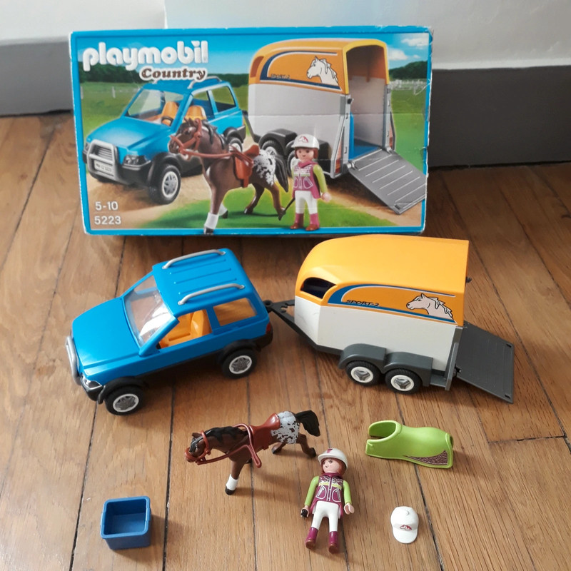 Boîte Playmobil 5223 - Jeep + Van cheval