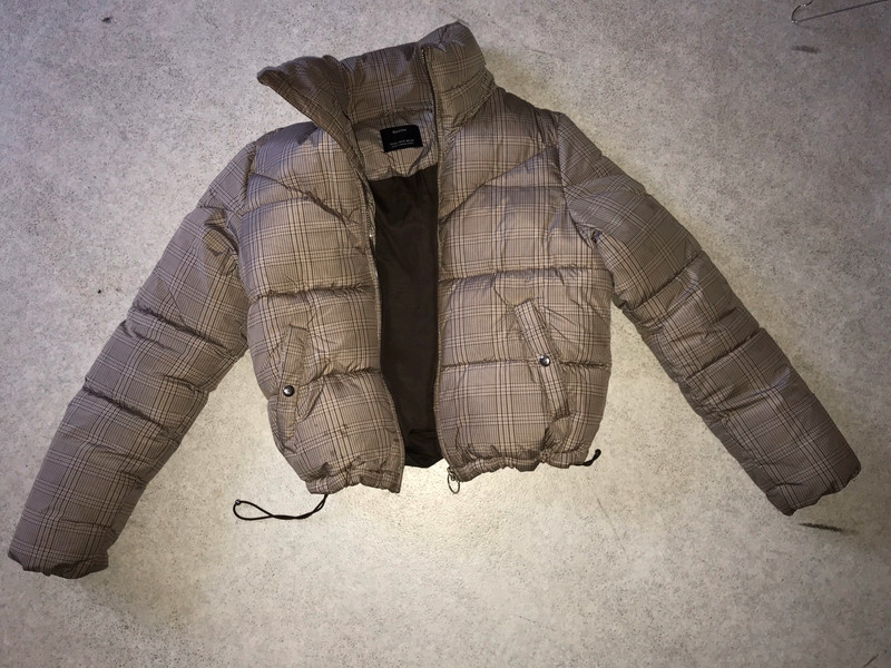 Doudoune beige carreaux bershka Vinted