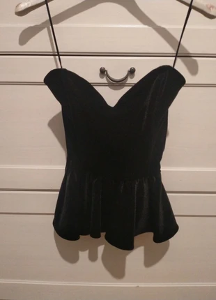 Corpiño negro terciopelo, brand: Bershka, condizioni: Nuovo con cartellino, taglia: XS / IT 38 / EU 34, €5.00, €5.95 include la Protezione acquisti