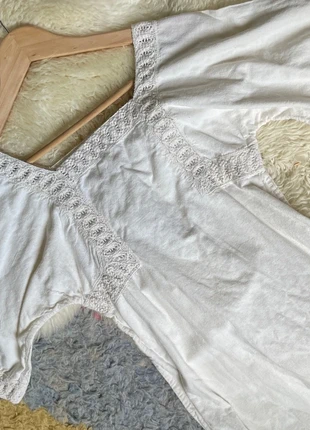 Vintage 60s 70s dress boho bohemian hippie cotton lace dentelle robe fait main, merk: Fait Main, staat: Heel goed, maat: XS / 34 / 6, € 40,00, € 42,70 inclusief Kopersbescherming