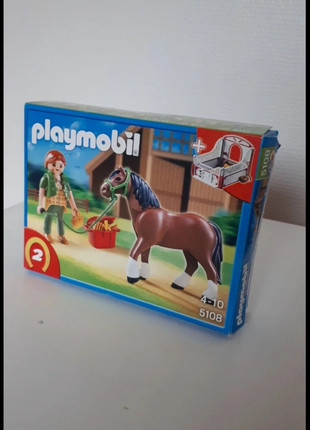 Playmobil - 5108 - Jeu de construction - Cheval et palefrenière