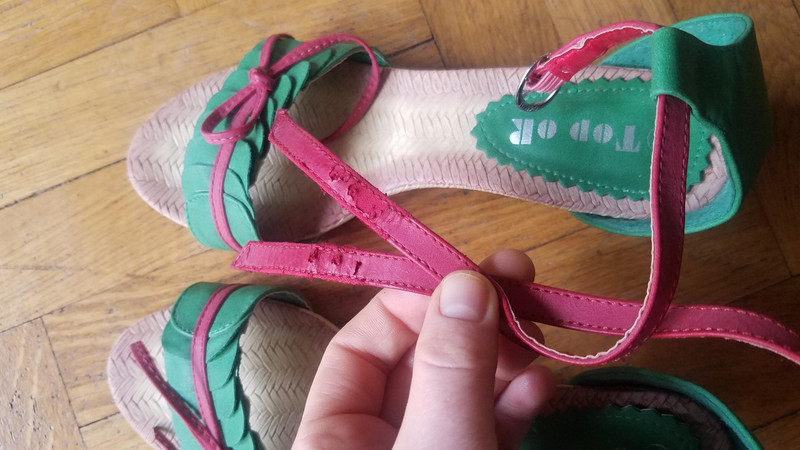 Talon avec bride hotsell