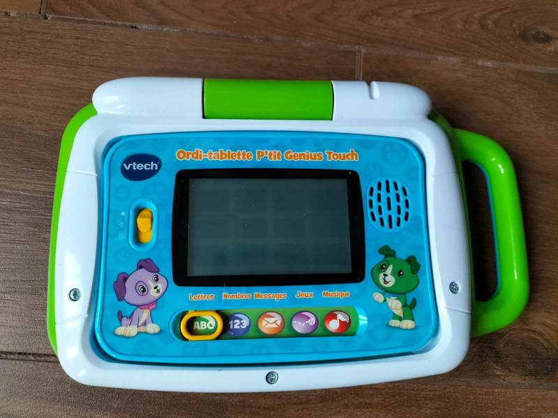 VTech - Ordi-tablette P'tit Genius Touch Vert - Ordinateur Enfant