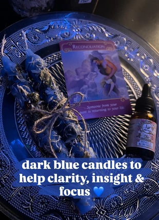 dark blue candle lot 2, marque: Sparitual, état: Neuf avec étiquette, 7,77 €, 8,86 € Protection acheteurs incluse