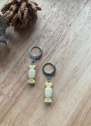 Boucles d’oreilles bonbons jaune – dormeuses acier inoxydable femme, état: Neuf sans étiquette, 3,90 €, 4,80 € Protection acheteurs (Pro) incluse