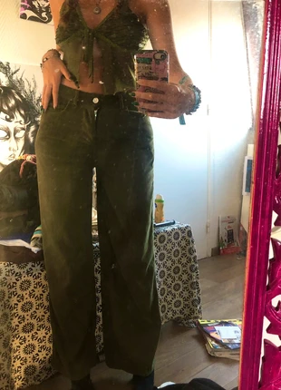 pantalon large kaki, marca: Vintage, estado: Muy bueno, tamaño: S / 36 / 8, 14,00 €, 15,40 € Protección al comprador incluida