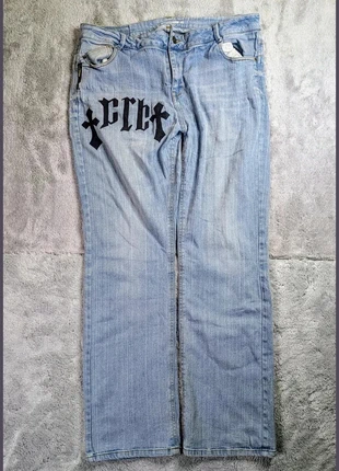 Jean/Pant y2k mixte custom motif noir L, marca: Vintage Dressing, estado: Muy bueno, tamaño: L, 20,00 €, 21,70 € Protección al comprador incluida