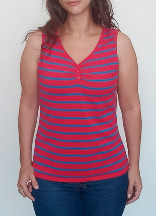Débardeur rayé rouge et bleu taille XL, brand: Yessica, condizioni: Ottime, taglia: XL / IT 46 / EU 42, €5.00, €5.95 include la Protezione acquisti Pro