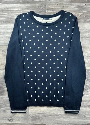 Pull à pois Tommy Hilfiger Bleu Marine taille M, merk: Tommy Hilfiger, staat: Heel goed, maat: M / 38 / 10, € 10,00, € 11,20 inclusief Kopersbescherming Pro