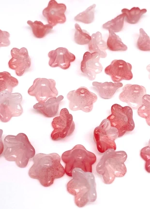 30 perles fleurs en acrylique 7x12 mm, condizioni: Ottime, €1.00, €1.75 include la Protezione acquisti