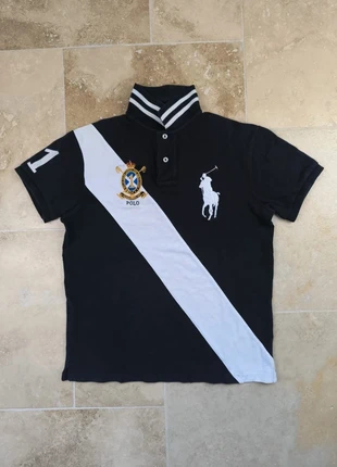 Magnifique Polo Ralph Lauren homme - Custom fit S - Noir et blanc big Pony blanc et broderies, marca: Ralph Lauren, estado: Muy bueno, tamaño: S, 40,00 €, 42,70 € Protección al comprador Pro incluida