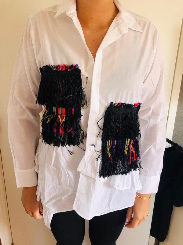 Afhaalmaaltijd toewijzing tunnel Zara blouse met franjes - Vinted