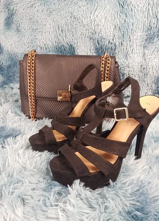 New Look Women Black Platform Strappy Heel -UK5, brand: New Look, condition: Good, size: 5, £4.99, £5.94 includes Buyer Protection