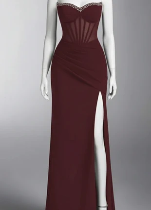 Robe Fourreau Longue Bordeaux Bustier Fente T. M.38 Neuve, marque: Tendance, état: Très bon état, taille: M / 38 / 10, 79,99 €, 84,69 € Protection acheteurs incluse