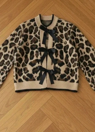 Cardigan Léopard Femme – Pull Beige & Noir, Fermeture à Nouer, Manches Longues, Taille S, marca: Liora & Co, estado: Muito bom, tamanho: S / 36 / 8, €49.90, €53.10 inclui Proteção do Comprador