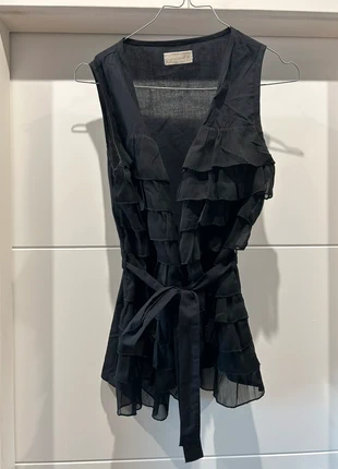 Top/Colete Ladinor Collection com folhos preto 36, marca: Lanidor, estado: Nuevo sin etiquetas, tamaño: S / 36 / 8, 25,00 €, 26,95 € Protección al comprador incluida