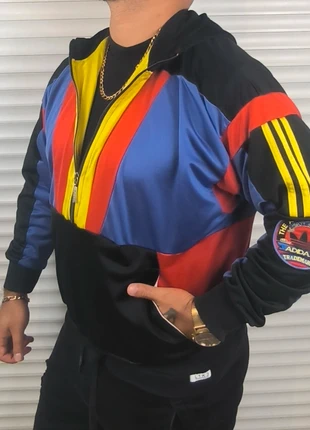 Sweat a capuche Adidas Vintage multicolore 90s – Rare – Taille M/L, marca: adidas, estado: Muy bueno, tamaño: L, 34,90 €, 37,35 € Protección al comprador incluida