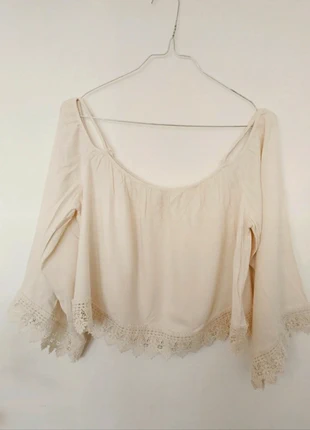 Haut crop épaules tombantes, marque: Vintage Love, état: Très bon état, taille: S / 36 / 8, 12,00 €, 13,30 € Protection acheteurs incluse