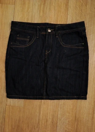 Dunkelblauer Jeans-Minirock Basic – Enger Schnitt, merk: Basic, staat: Nieuw zonder prijskaartje, maat: S / 36 / 8, € 8,00, € 9,10 inclusief Kopersbescherming