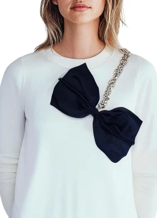 Maglia Bianca Taglia L con Fiocco Nero - Nuova, Mai Indossata, Condizioni Eccellenti, brand: Bianca, condizioni: Nuovo senza cartellino, taglia: L / IT 44 / EU 40, €6.00, €7.00 include la Protezione acquisti