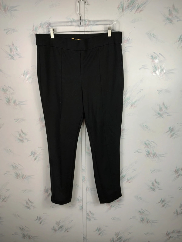 Anne Klein Black Tummy Control Ponte Pants 1