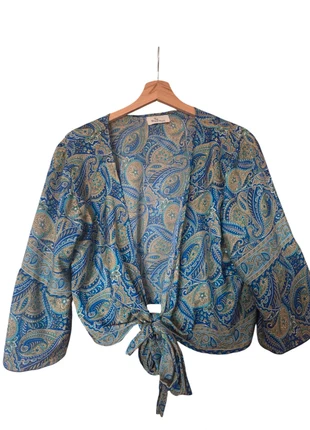 Bolero em seda indiana (S/M), marque: Bigg Bull, état: Très bon état, taille: Taille unique, 5,00 €, 5,95 € Protection acheteurs incluse