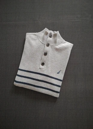 Pull Homme Nautica Gris et Marine Rayé Taille M, brand: Nautica, condition: Very good, size: M, €15.00, €16.45 includes Buyer Protection