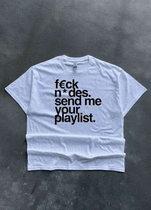 T-shirt vintage graphic tee boxy playlist, marca: Graphic Tee, estado: Muito bom, tamanho: S, €9.99, €11.19 inclui Proteção do Comprador Pro