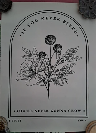 Lienzo cuadro swiftie con letra The One Taylor Swift, marque: Taylor Swift, état: Neuf avec étiquette, 3,50 €, 4,38 € Protection acheteurs incluse