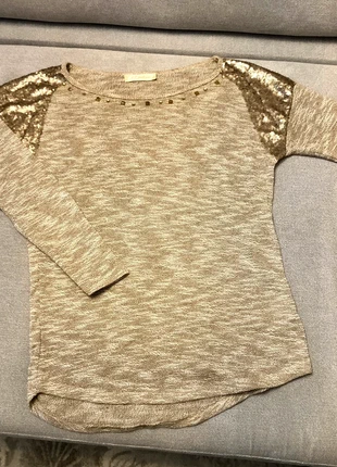 Pull fin doré à sequins, staat: Nieuw zonder prijskaartje, maat: M / 38 / 10, € 4,00, € 4,90 inclusief Kopersbescherming