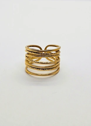 Bague neuve dorée, marque: Bohm, état: Neuf sans étiquette, taille: Ajustable, 15,00 €, 16,45 € Protection acheteurs incluse