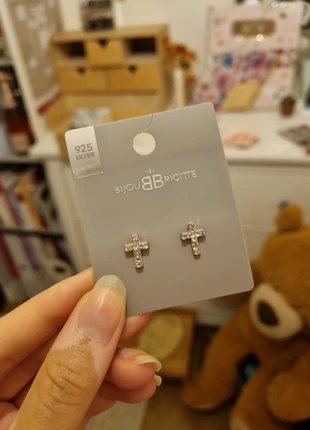 Sterling Silver Kreuz Ohrringe /Ohrstecker mit steinen/diamanten, brand: Bijou Brigitte, condizioni: Ottime, €3.00, €3.85 include la Protezione acquisti