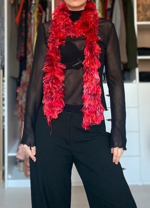 Vintage red fluffy scarf, marque: Vintage Dressing, état: Très bon état, 5,00 €, 5,95 € Protection acheteurs incluse