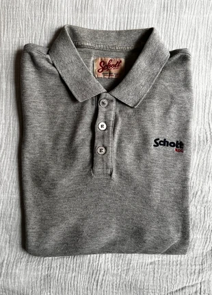 Polo gris schott, merk: Schott, staat: Goed, maat: M, € 5,00, € 5,95 inclusief Kopersbescherming