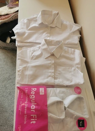 F&F White school shirts bundle 5–6Y, brand: F&F, condition: New with tags, size: 5 years / 110 cm, €5.00, €5.95 includes Buyer Protection