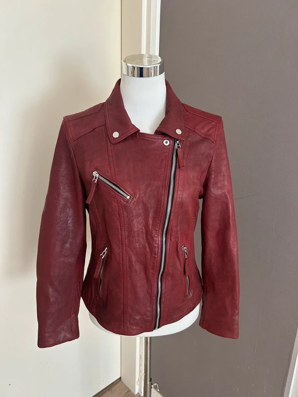 Blouson en cuir Oakwood taille L rouge - photo numéro 2
