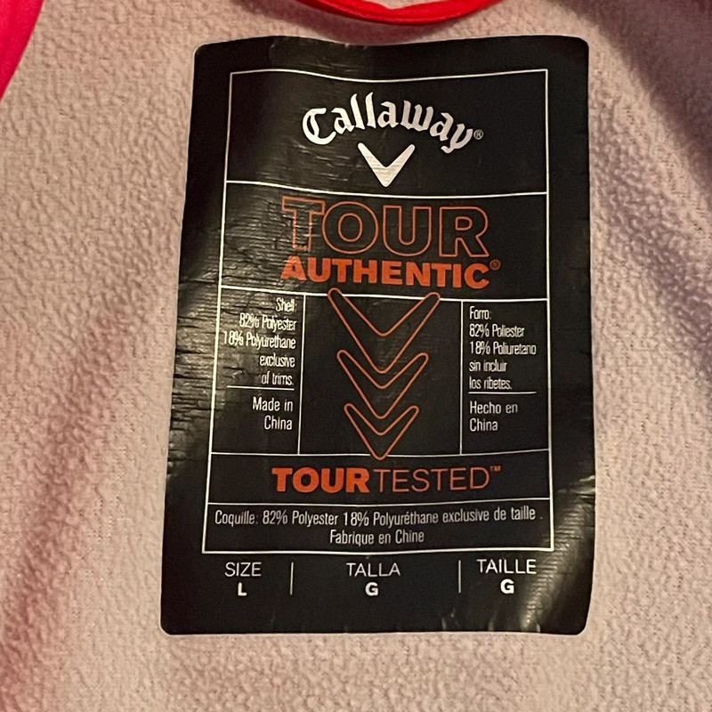 Callaway Jacket Men Large Red Tour Authentic Soft Shell Full Zip Golf Athletic 3