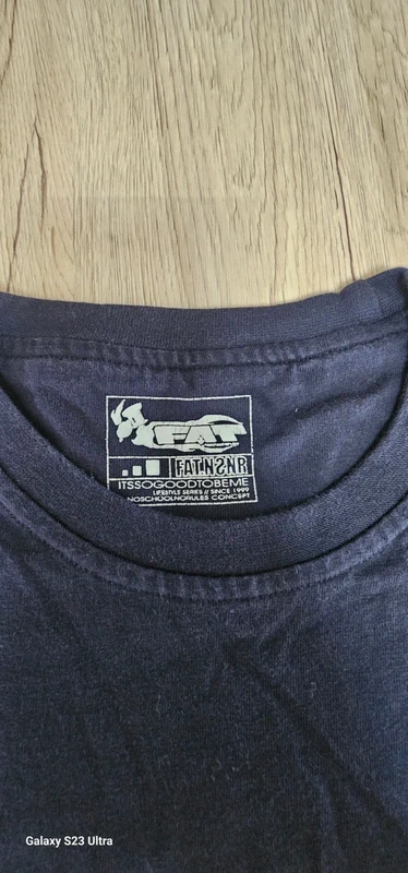 Tee shirt vintage FAT homme xl bleu marine - photo numéro 3
