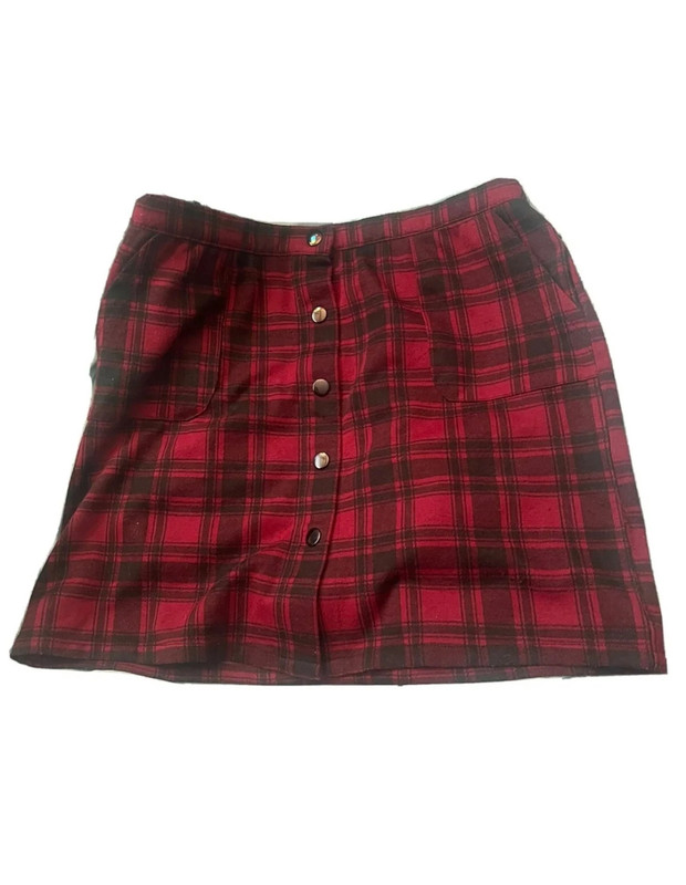 forever 21 red black plaid mini skirt Vinted