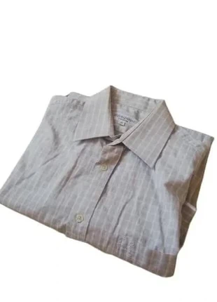 Chemise Yves Saint Laurent grise à carreaux fins coton manches courtes taille 41 (M/L), marca: Yves Saint Laurent, estado: Muy bueno, tamaño: L, 39,99 €, 42,69 € Protección al comprador incluida