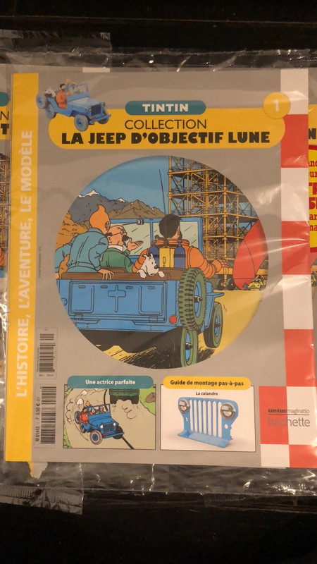  Classeur Tintin - La jeep d'objectif Lune
