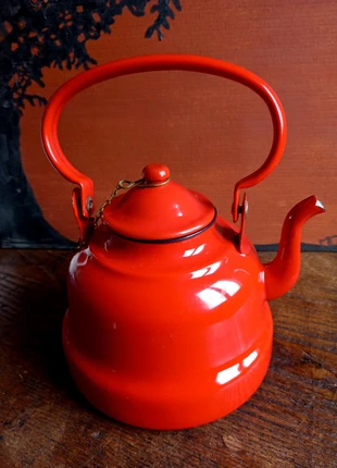 Teiera/ bollitore smaltata rossa vintage anni ’60/’70. Due Leoni Jugoslavia, marque: Yugoslavia, état: Très bon état, 32,00 €, 34,30 € Protection acheteurs incluse