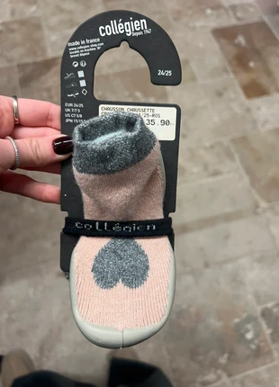 Chaussons chaussettes rose à cœur cachemire, marque: Collégien, état: Neuf avec étiquette, taille: 24, 15,00 €, 16,45 € Protection acheteurs incluse